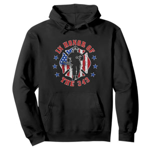 Firefighter Memorial In Honor Of The 343 Maltese Cross Graphic Hoodie Patriotic 9 11 Memorial Tribute TS02 Black Print Your Wear