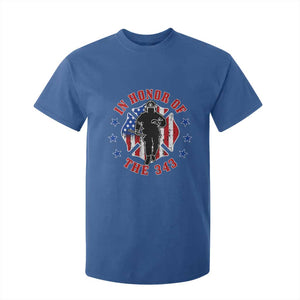 Firefighter Memorial In Honor Of The 343 Maltese Cross Graphic T Shirt For Kid Patriotic 9 11 Memorial Tribute TS02 Royal Blue Print Your Wear