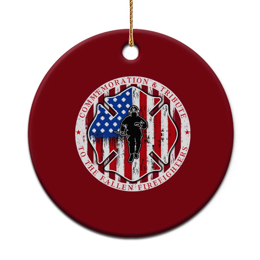 Commemoration Tribute Fallen Firefighters 9 11 Memorial Ceramic Ornament Maltese Cross Patriotic Honor Fallen Brothers TS02 1pc Red Print Your Wear