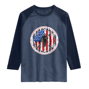 Commemoration Tribute Fallen Firefighters 9 11 Memorial Raglan Shirt Maltese Cross Patriotic Honor Fallen Brothers TS02 Heather Denim Navy Print Your Wear