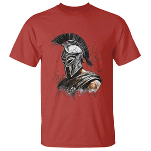 Ancient Spartan Warrior Watercolor Splatter Graphic T Shirt Greek Mythology Enthusiast History Gift