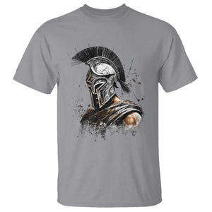 Ancient Spartan Warrior Watercolor Splatter Graphic T Shirt Greek Mythology Enthusiast History Gift