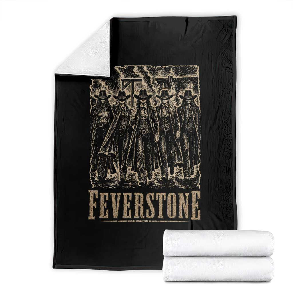 Vintage Feverstone Cowgirls Wild West Outlaw Legends Throw Blanket TS02 Black Print Your Wear