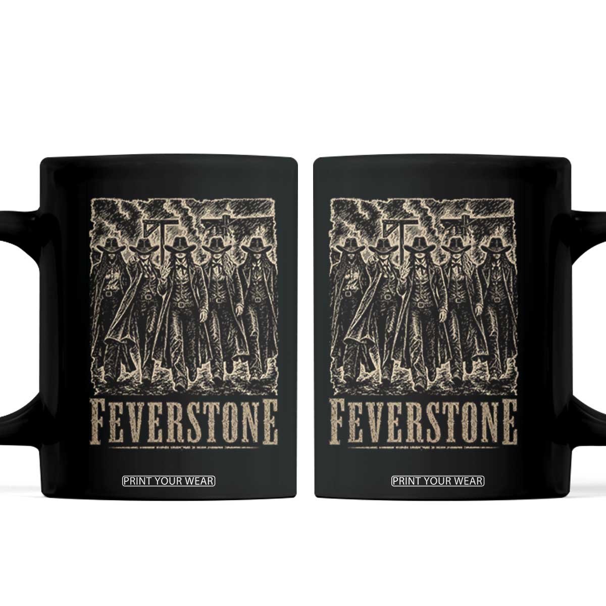 Vintage Feverstone Cowgirls Wild West Outlaw Legends Coffee Mug TS02 Black Print Your Wear