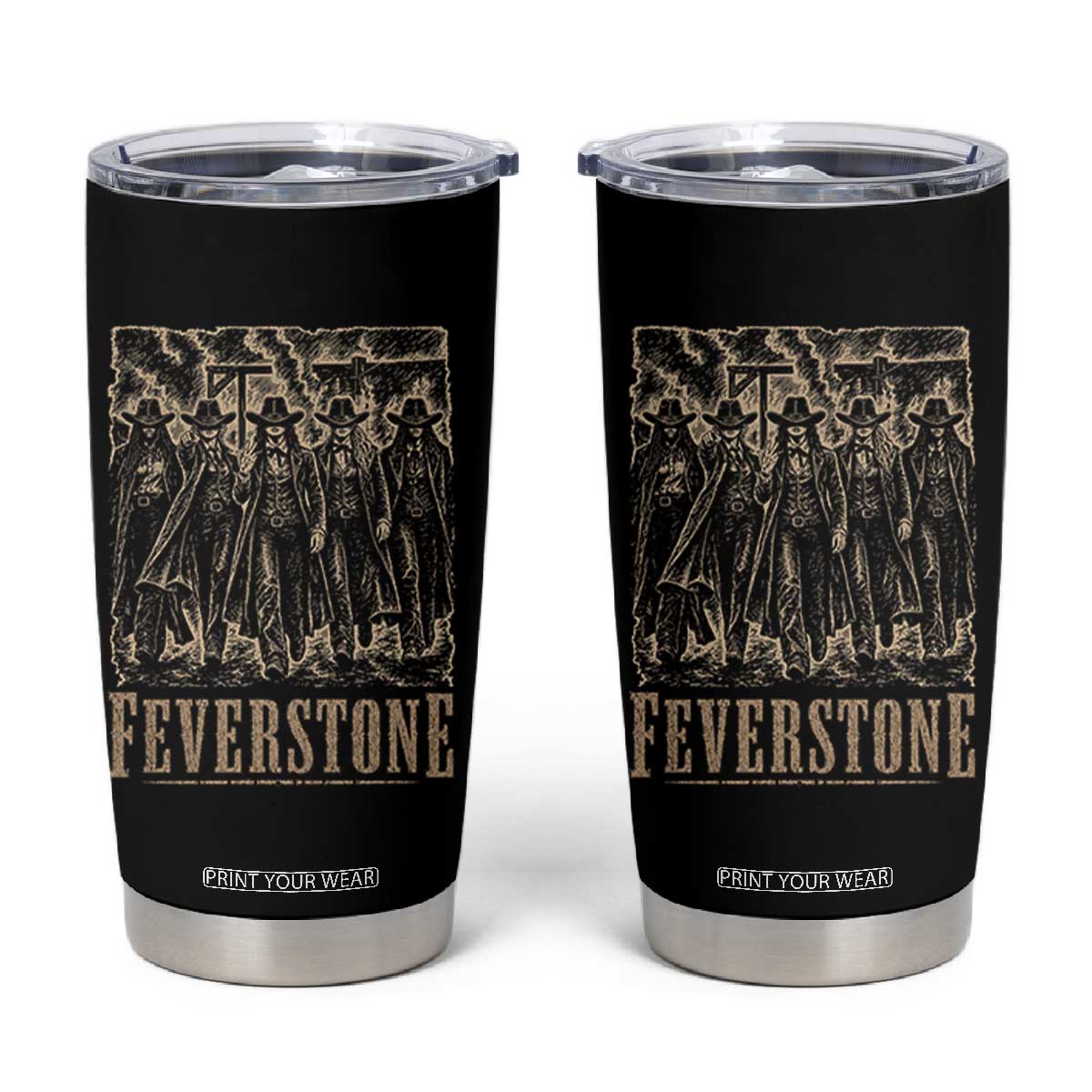 Vintage Feverstone Cowgirls Wild West Outlaw Legends Tumbler Cup TS02 Black Print Your Wear
