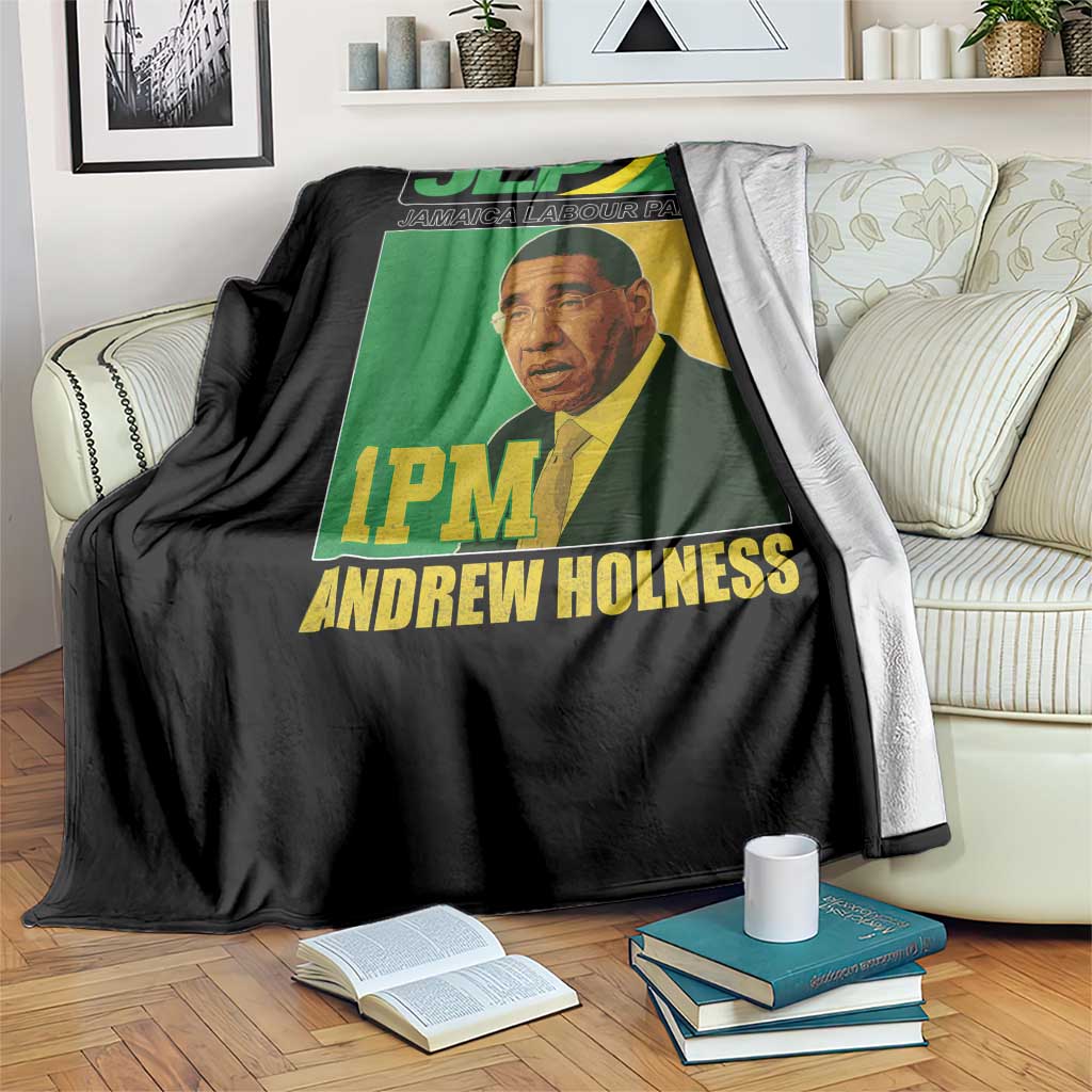 1PM Andrew Holness JPL Supporter Throw Blanket Jamaica Labor Party Jamaican Political Pride TS02 Print Your Wear