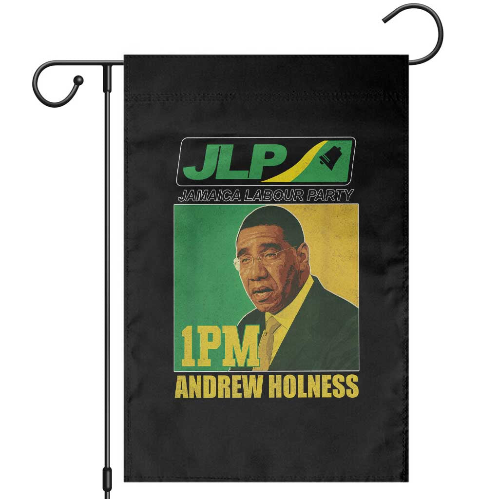 1PM Andrew Holness JPL Supporter Garden Flag Jamaica Labor Party Jamaican Political Pride TS02 Black Print Your Wear