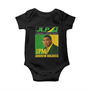 1PM Andrew Holness JPL Supporter Baby Onesie Jamaica Labor Party Jamaican Political Pride TS02 Black Print Your Wear