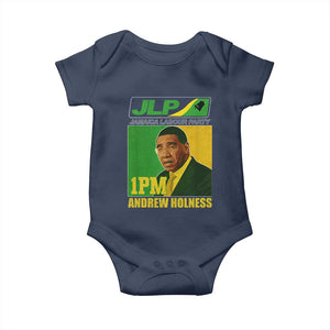 1PM Andrew Holness JPL Supporter Baby Onesie Jamaica Labor Party Jamaican Political Pride TS02 Navy Print Your Wear