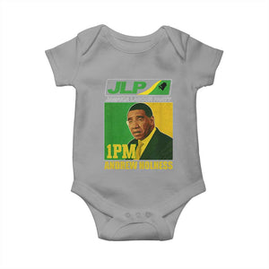 1PM Andrew Holness JPL Supporter Baby Onesie Jamaica Labor Party Jamaican Political Pride TS02 Sport Gray Print Your Wear