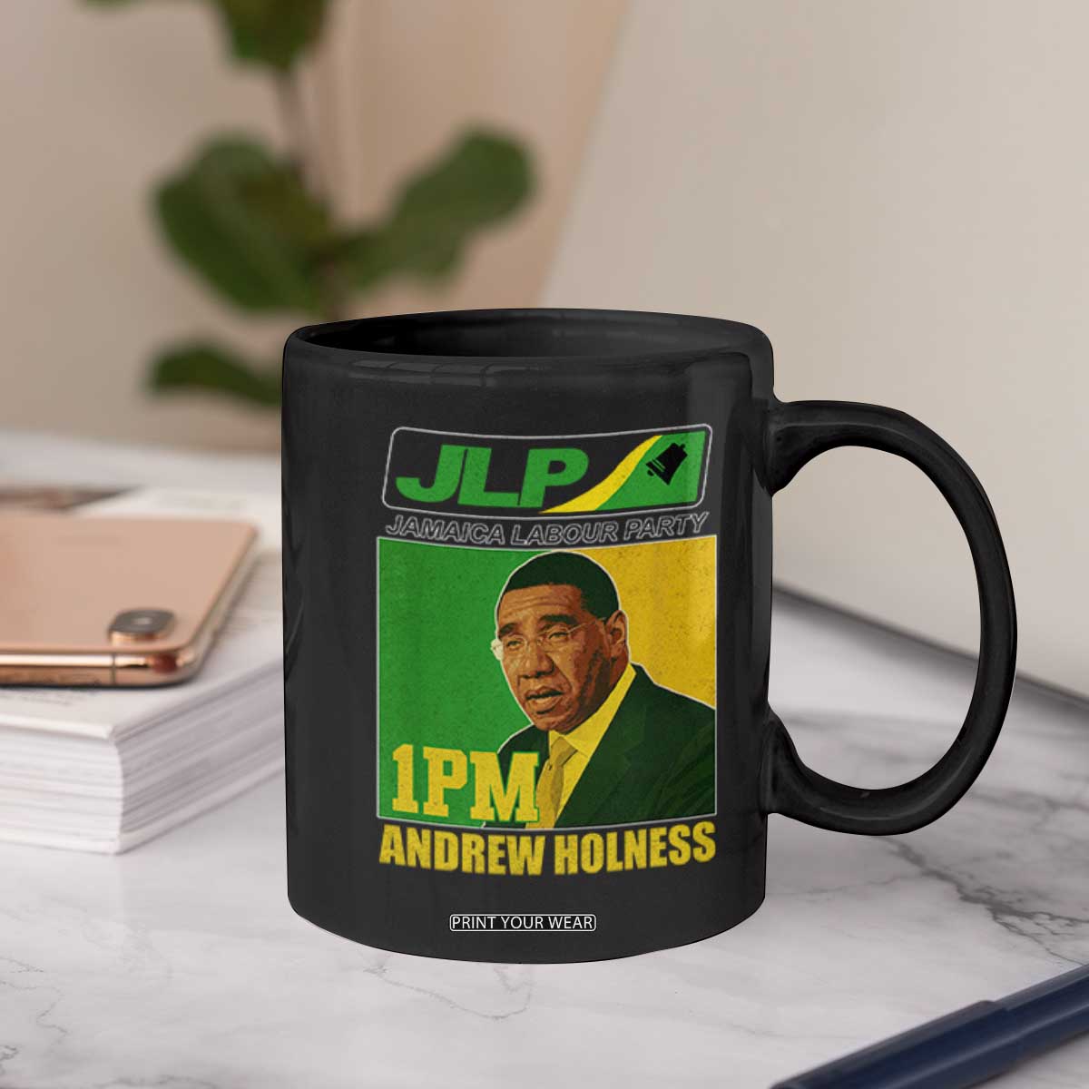 1PM Andrew Holness JPL Supporter Coffee Mug Jamaica Labor Party Jamaican Political Pride TS02 Print Your Wear