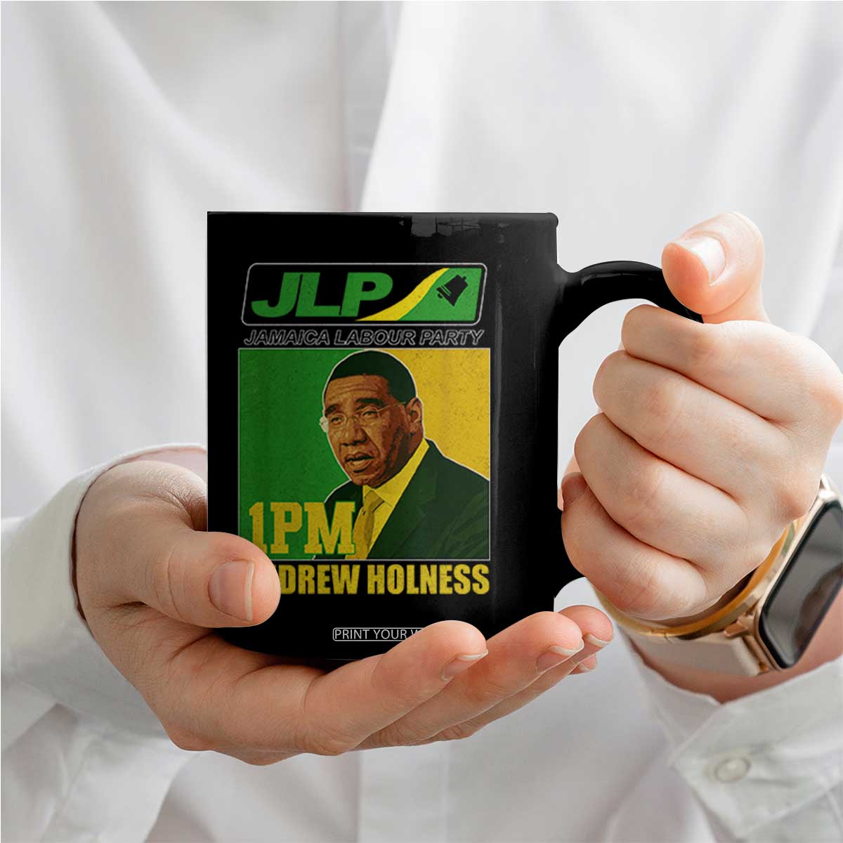 1PM Andrew Holness JPL Supporter Coffee Mug Jamaica Labor Party Jamaican Political Pride TS02 Print Your Wear
