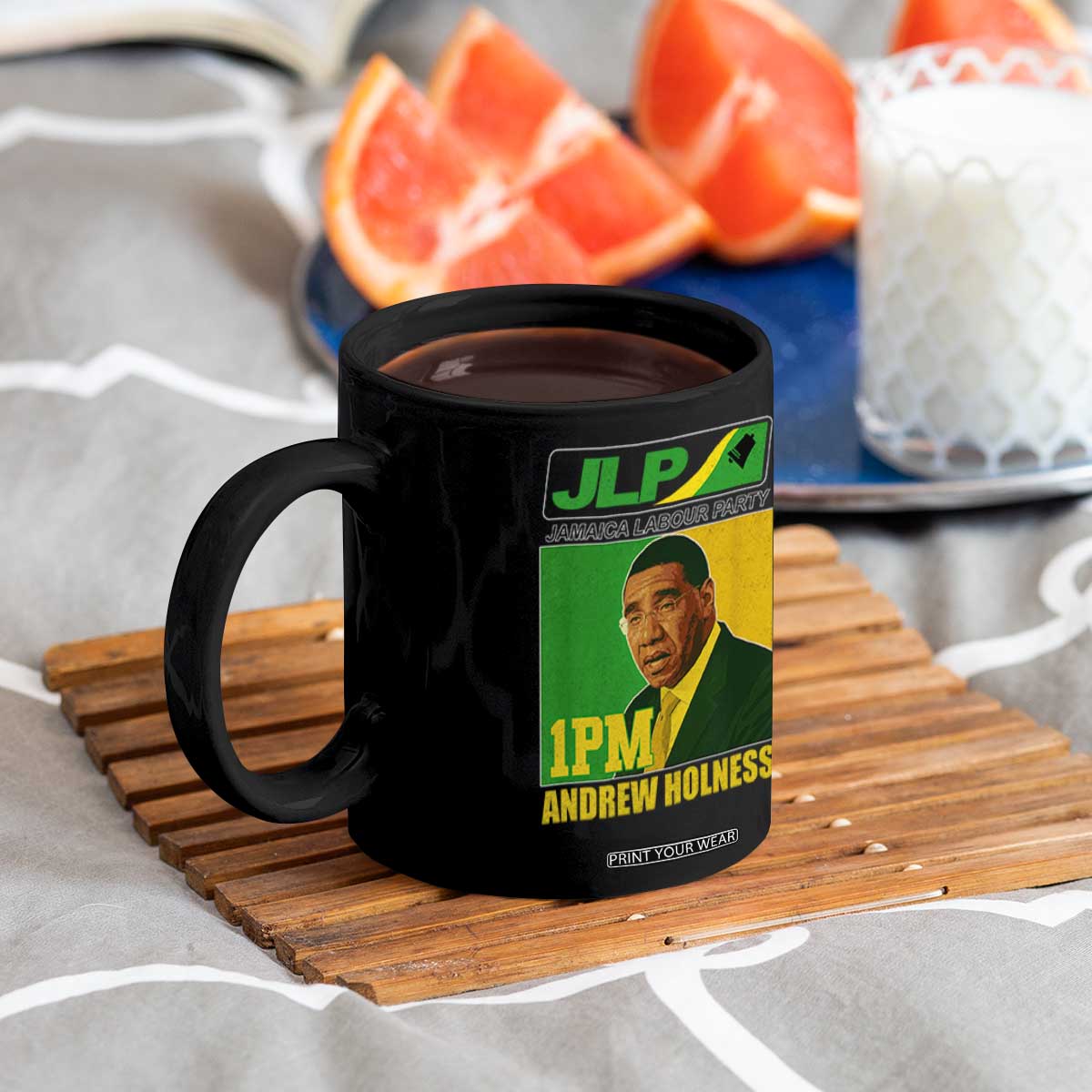 1PM Andrew Holness JPL Supporter Coffee Mug Jamaica Labor Party Jamaican Political Pride TS02 Print Your Wear