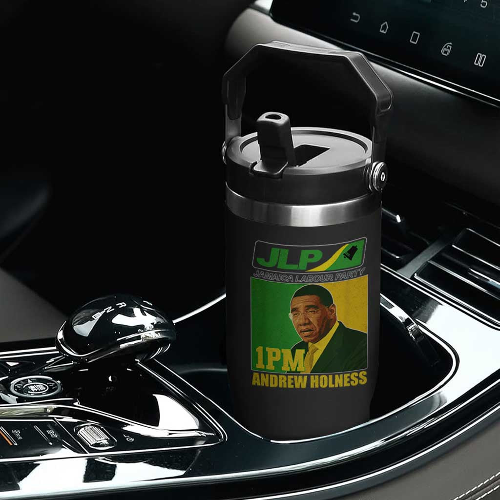 1PM Andrew Holness JPL Supporter Flip Straw Tumbler Jamaica Labor Party Jamaican Political Pride TS02 Print Your Wear