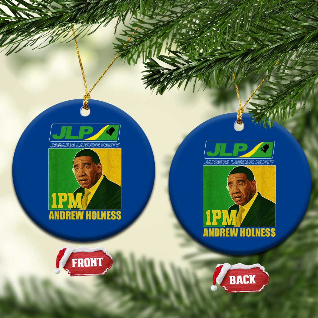 1PM Andrew Holness JPL Supporter Ceramic Ornament Jamaica Labor Party Jamaican Political Pride TS02 1pc Blue Print Your Wear