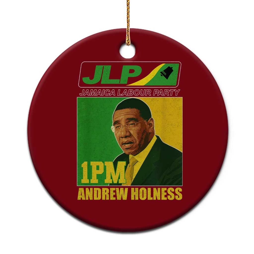 1PM Andrew Holness JPL Supporter Ceramic Ornament Jamaica Labor Party Jamaican Political Pride TS02 1pc Red Print Your Wear