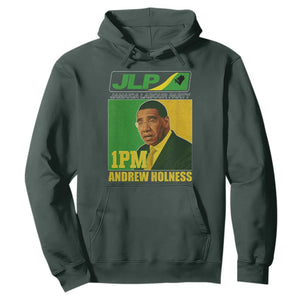 1PM Andrew Holness JPL Supporter Hoodie Jamaica Labor Party Jamaican Political Pride TS02 Dark Forest Green Print Your Wear