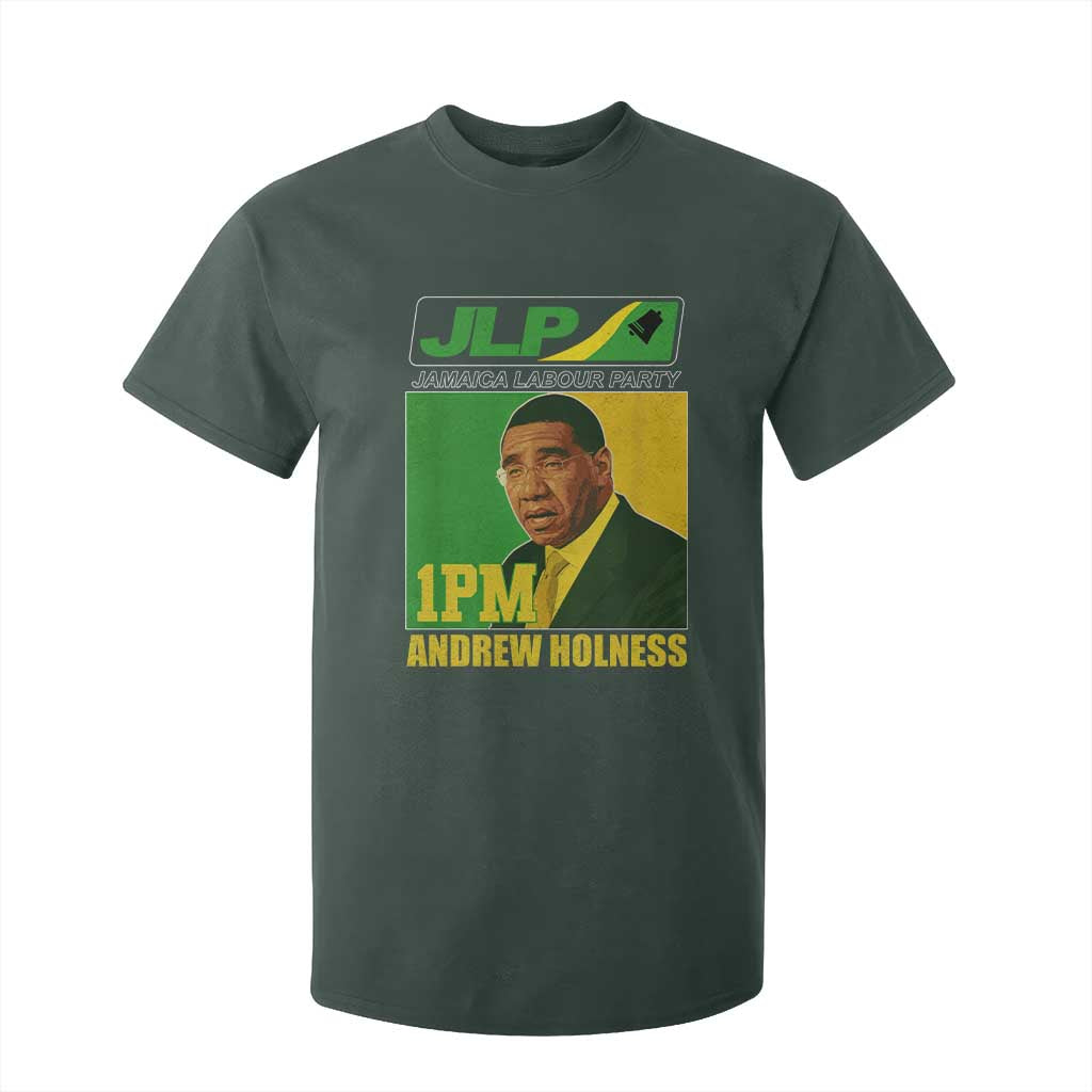 1PM Andrew Holness JPL Supporter T Shirt For Kid Jamaica Labor Party Jamaican Political Pride TS02 Dark Forest Green Print Your Wear