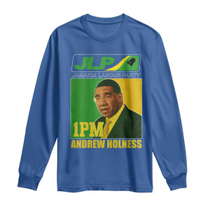 1PM Andrew Holness JPL Supporter Long Sleeve Shirt Jamaica Labor Party Jamaican Political Pride TS02 Royal Blue Print Your Wear