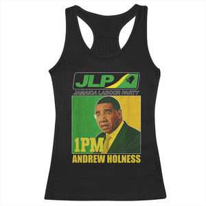 1PM Andrew Holness JPL Supporter Racerback Tank Top Jamaica Labor Party Jamaican Political Pride TS02 Black Print Your Wear