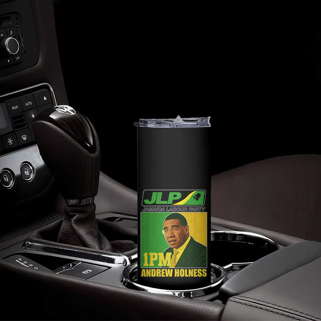 1PM Andrew Holness JPL Supporter Skinny Tumbler Jamaica Labor Party Jamaican Political Pride TS02 Print Your Wear