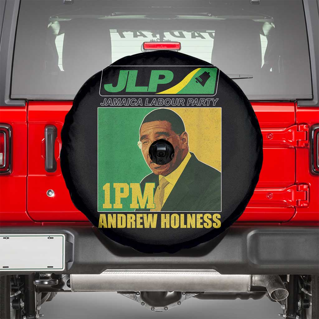 1PM Andrew Holness JPL Supporter Spare Tire Cover Jamaica Labor Party Jamaican Political Pride TS02 Black Print Your Wear
