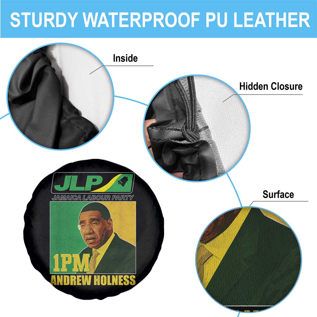 1PM Andrew Holness JPL Supporter Spare Tire Cover Jamaica Labor Party Jamaican Political Pride TS02 Print Your Wear