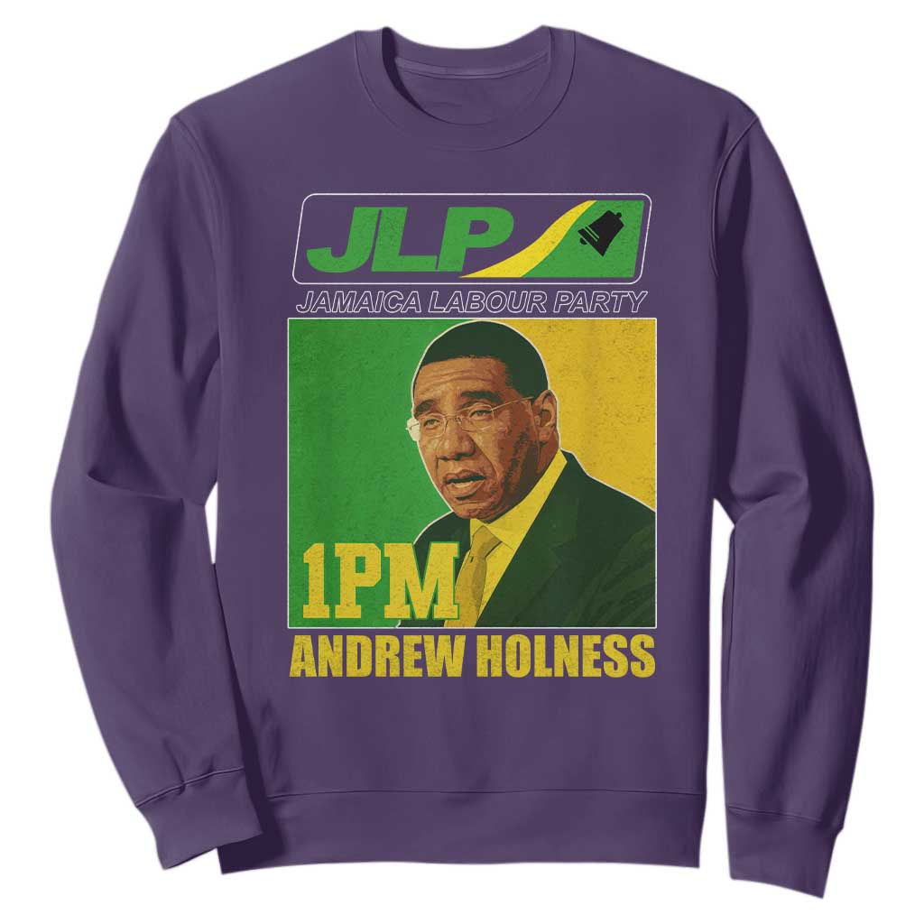 1PM Andrew Holness JPL Supporter Sweatshirt Jamaica Labor Party Jamaican Political Pride TS02 Purple Print Your Wear