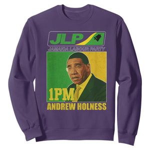 1PM Andrew Holness JPL Supporter Sweatshirt Jamaica Labor Party Jamaican Political Pride TS02 Purple Print Your Wear