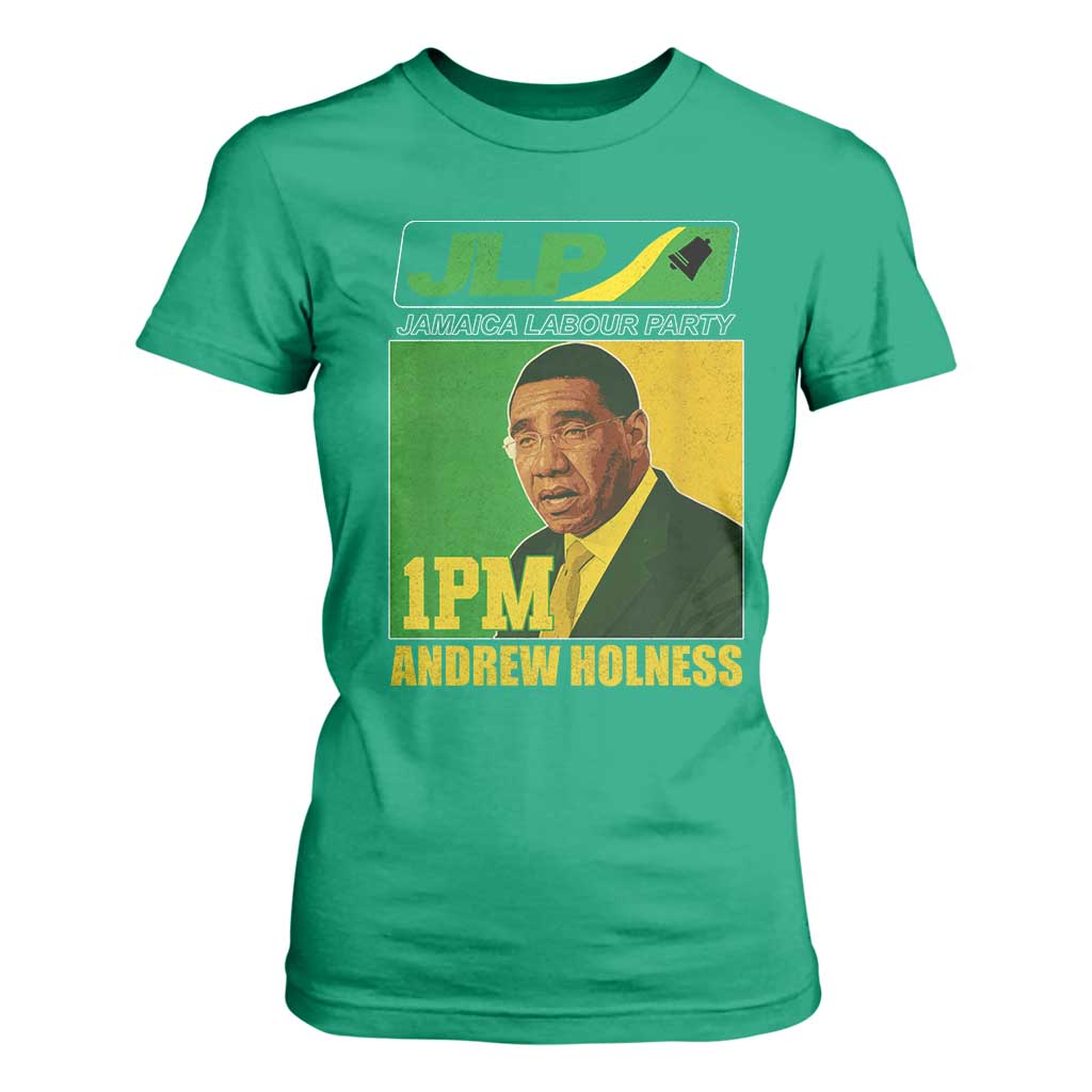 1PM Andrew Holness JPL Supporter T Shirt For Women Jamaica Labor Party Jamaican Political Pride TS02 Irish Green Print Your Wear