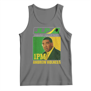 1PM Andrew Holness JPL Supporter Tank Top Jamaica Labor Party Jamaican Political Pride TS02 Black Heather Print Your Wear