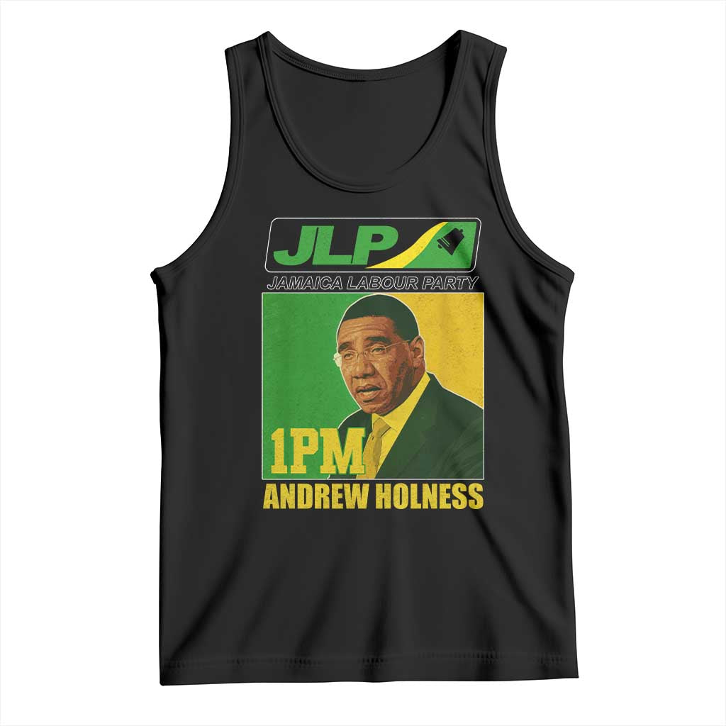 1PM Andrew Holness JPL Supporter Tank Top Jamaica Labor Party Jamaican Political Pride TS02 Black Print Your Wear