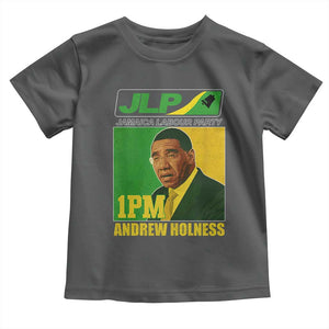 1PM Andrew Holness JPL Supporter Toddler T Shirt Jamaica Labor Party Jamaican Political Pride TS02 Dark Heather Print Your Wear