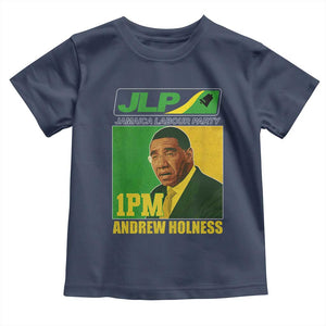 1PM Andrew Holness JPL Supporter Toddler T Shirt Jamaica Labor Party Jamaican Political Pride TS02 Navy Print Your Wear