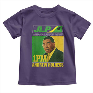 1PM Andrew Holness JPL Supporter Toddler T Shirt Jamaica Labor Party Jamaican Political Pride TS02 Purple Print Your Wear