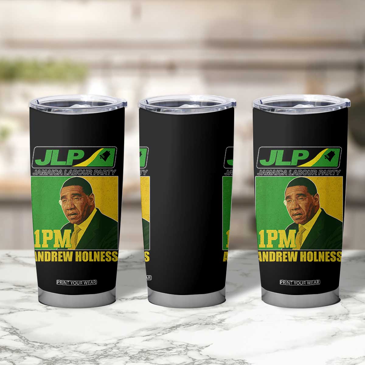 1PM Andrew Holness JPL Supporter Tumbler Cup Jamaica Labor Party Jamaican Political Pride TS02 Print Your Wear
