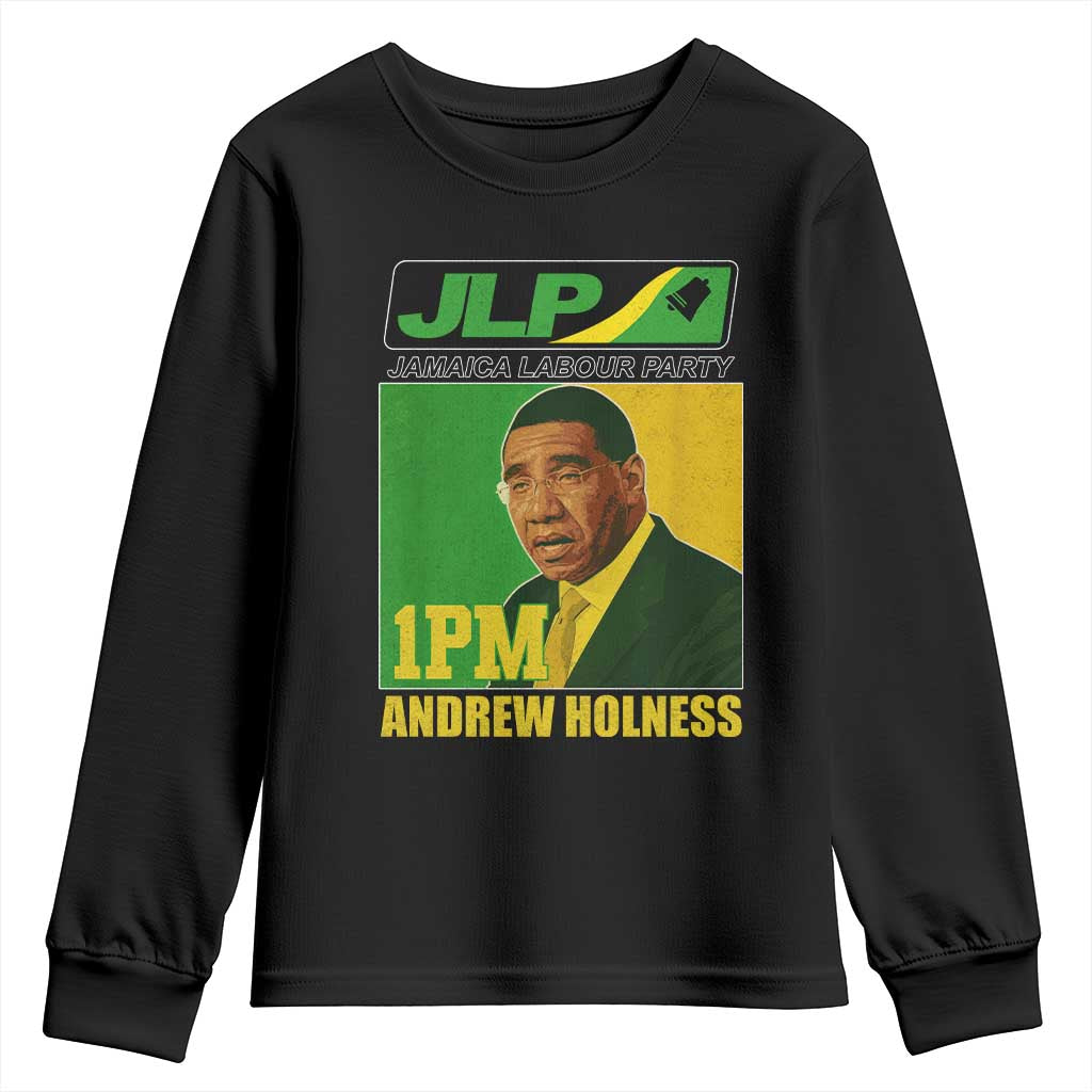 1PM Andrew Holness JPL Supporter Youth Sweatshirt Jamaica Labor Party Jamaican Political Pride TS02 Black Print Your Wear