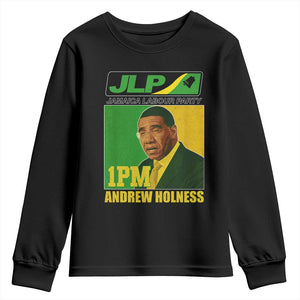 1PM Andrew Holness JPL Supporter Youth Sweatshirt Jamaica Labor Party Jamaican Political Pride TS02 Black Print Your Wear
