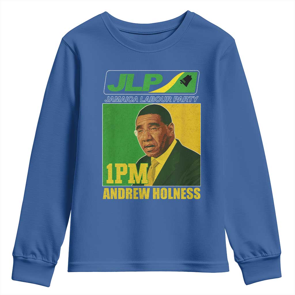 1PM Andrew Holness JPL Supporter Youth Sweatshirt Jamaica Labor Party Jamaican Political Pride TS02 Royal Blue Print Your Wear