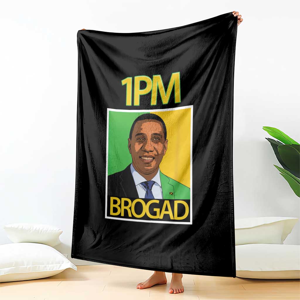 1PM BROGAD JLP Supporter Andrew Holness Throw Blanket Jamaica Labor Party Politics TS02 Print Your Wear