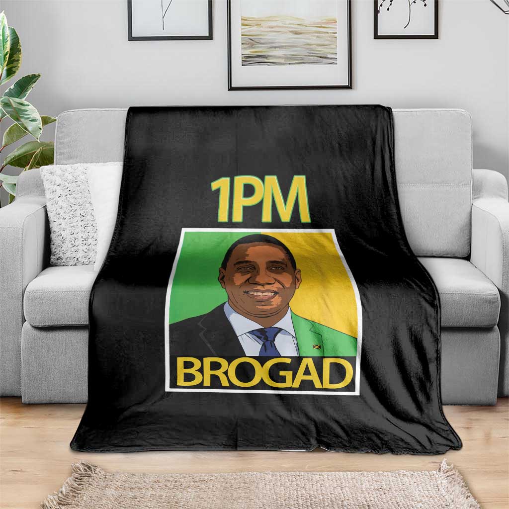 1PM BROGAD JLP Supporter Andrew Holness Throw Blanket Jamaica Labor Party Politics TS02 Print Your Wear