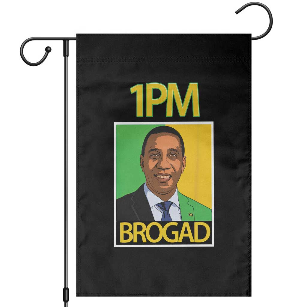 1PM BROGAD JLP Supporter Andrew Holness Garden Flag Jamaica Labor Party Politics TS02 Black Print Your Wear