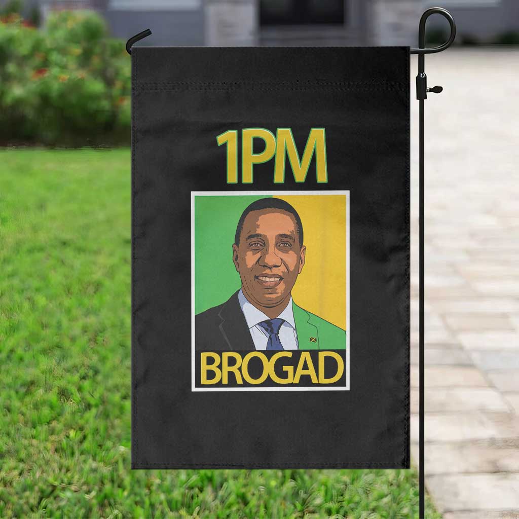 1PM BROGAD JLP Supporter Andrew Holness Garden Flag Jamaica Labor Party Politics TS02 Print Your Wear