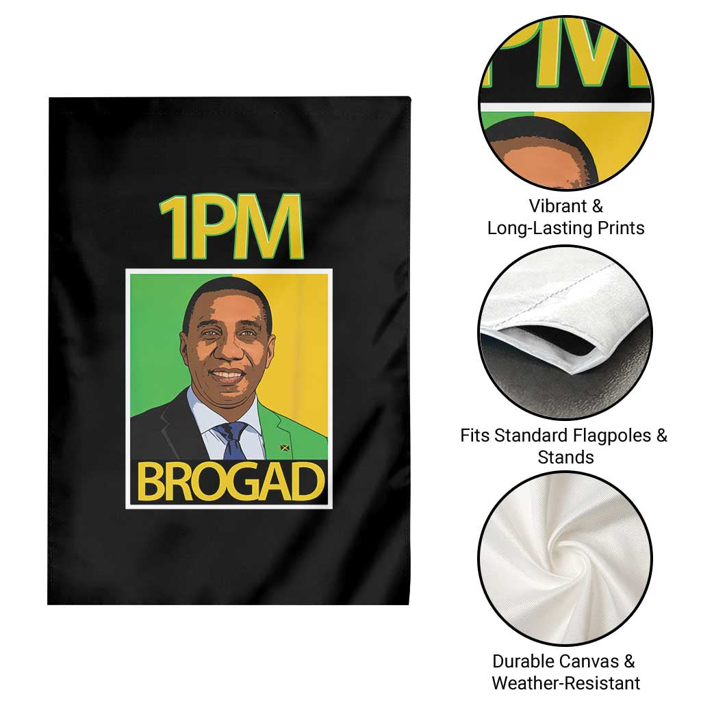 1PM BROGAD JLP Supporter Andrew Holness Garden Flag Jamaica Labor Party Politics TS02 Print Your Wear