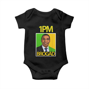 1PM BROGAD JLP Supporter Andrew Holness Baby Onesie Jamaica Labor Party Politics TS02 Black Print Your Wear