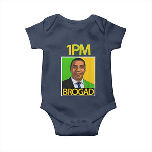 1PM BROGAD JLP Supporter Andrew Holness Baby Onesie Jamaica Labor Party Politics TS02 Navy Print Your Wear
