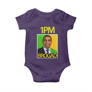 1PM BROGAD JLP Supporter Andrew Holness Baby Onesie Jamaica Labor Party Politics TS02 Purple Print Your Wear