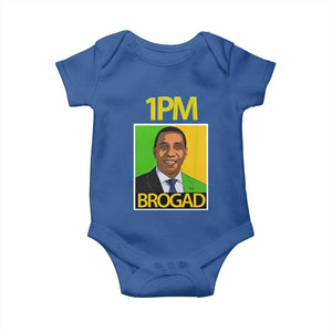 1PM BROGAD JLP Supporter Andrew Holness Baby Onesie Jamaica Labor Party Politics TS02 Royal Blue Print Your Wear