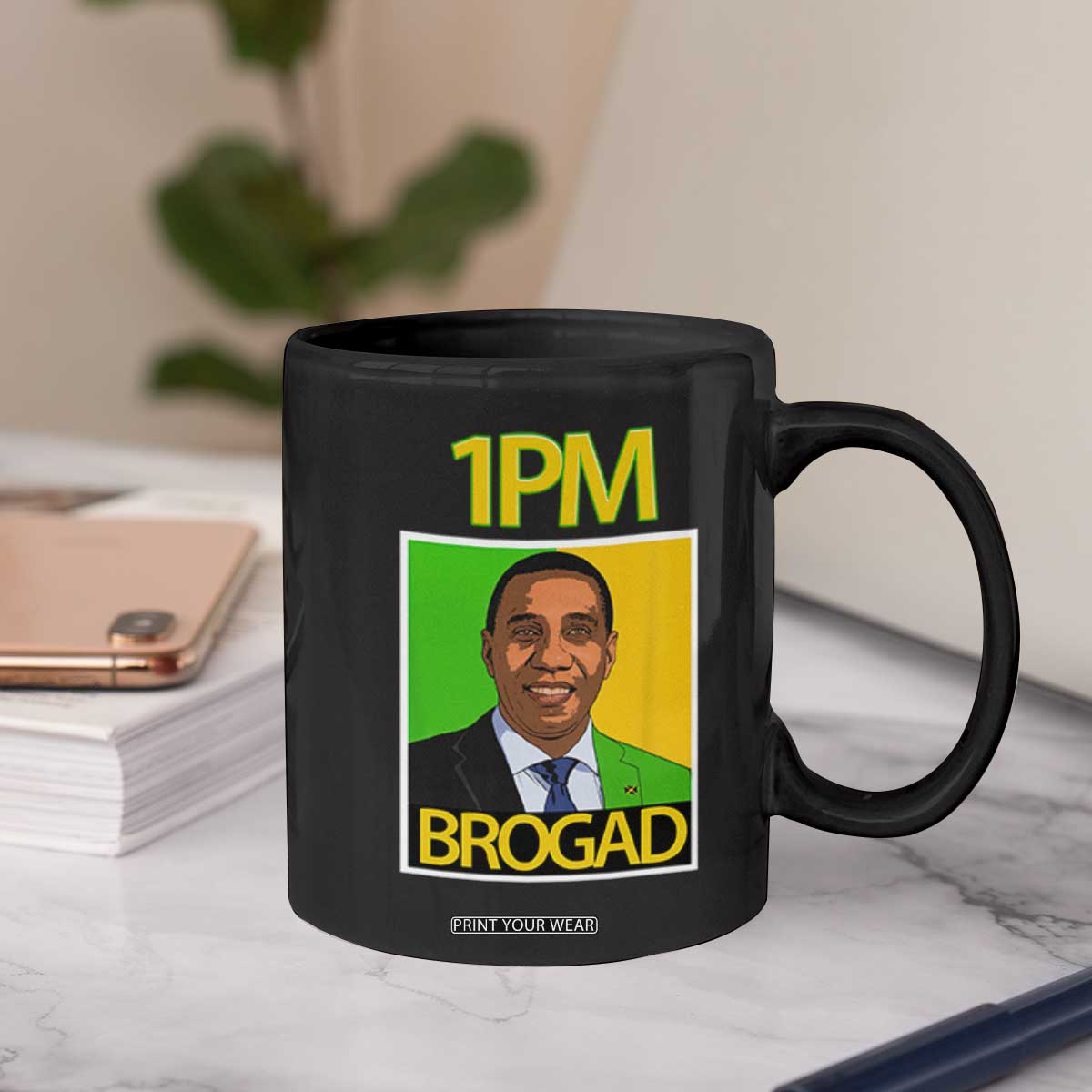 1PM BROGAD JLP Supporter Andrew Holness Coffee Mug Jamaica Labor Party Politics TS02 Print Your Wear