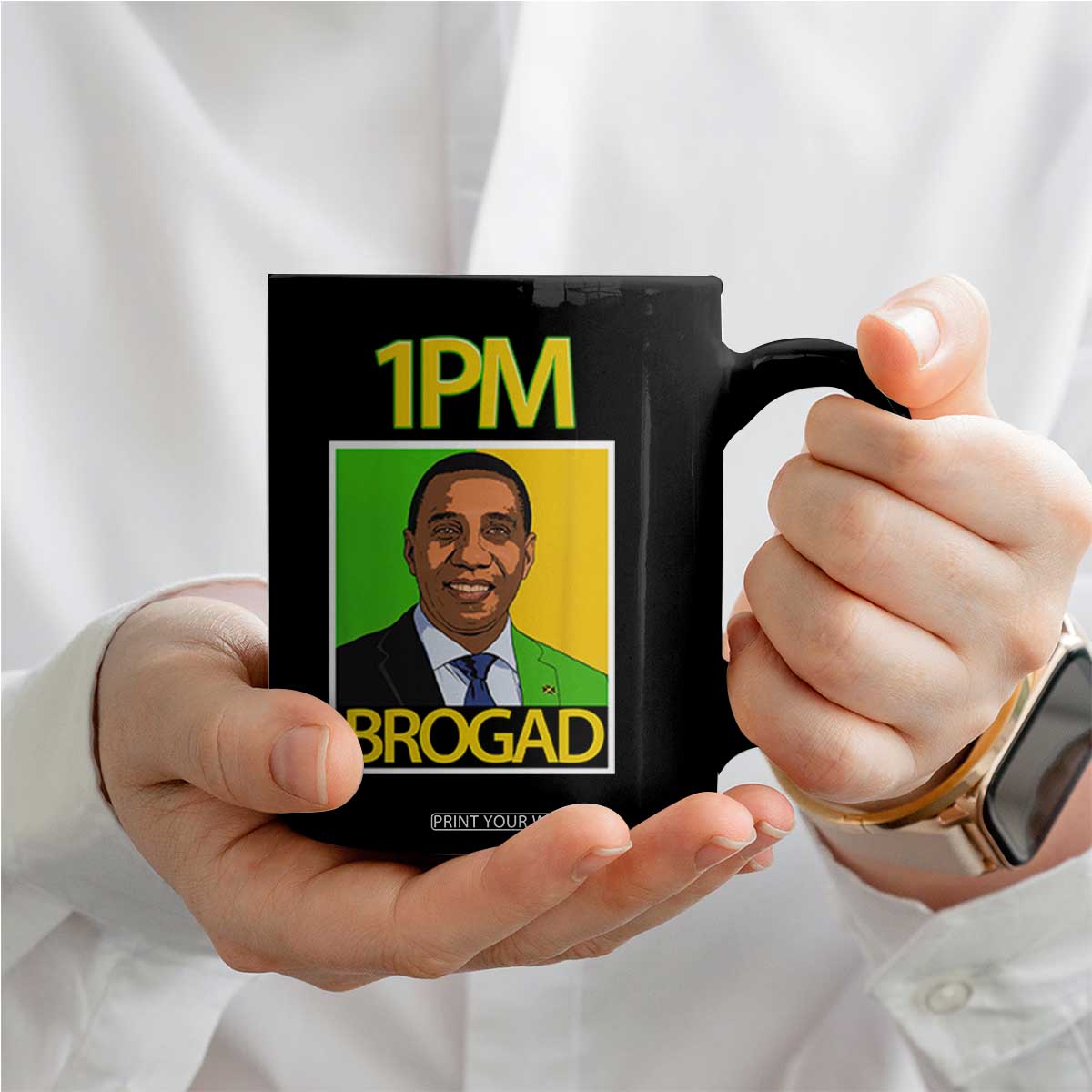 1PM BROGAD JLP Supporter Andrew Holness Coffee Mug Jamaica Labor Party Politics TS02 Print Your Wear